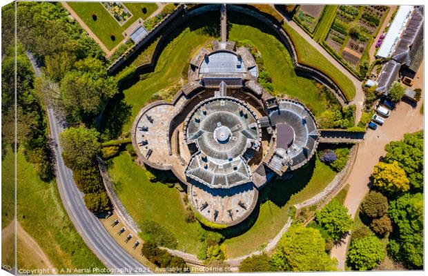 Walmer Castle Canvas Print by A N Aerial Photography