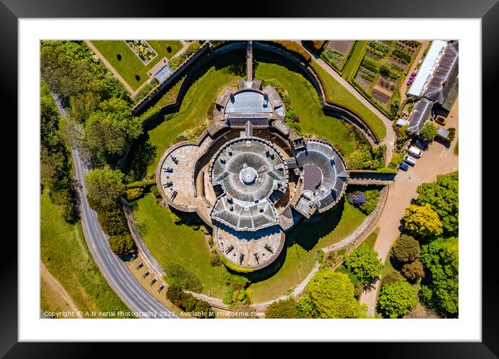 Walmer Castle Framed Mounted Print by A N Aerial Photography