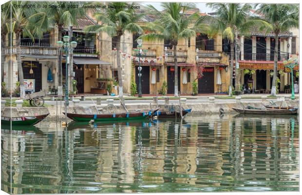 Hoi An, River scene Canvas Print by Jo Sowden
