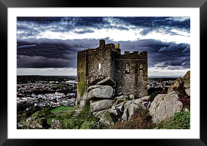 Carn brea castle Framed Mounted Print by Kevin Britland