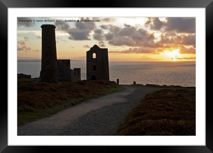 Sunset in cornwall Framed Mounted Print by Kevin Britland