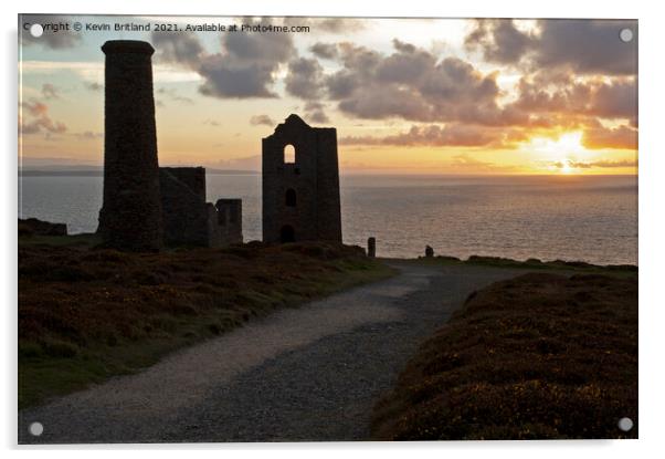 Sunset in cornwall Acrylic by Kevin Britland