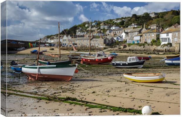 Mousehole Harbour in Cornwall Canvas Print by Heidi Stewart