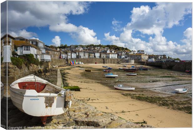 Mousehole Harbour in Cornwall Canvas Print by Heidi Stewart