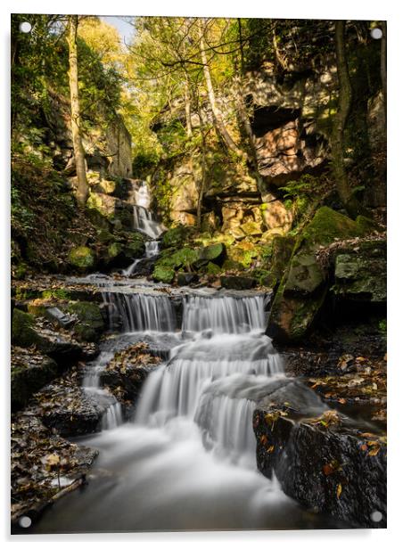 lumsdale waterfall Acrylic by Jason Thompson