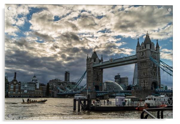 River Thames near Tower Bridge Acrylic by Phil Longfoot