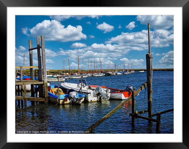 Tranquil Yacht Harbour Framed Mounted Print by Roger Mechan