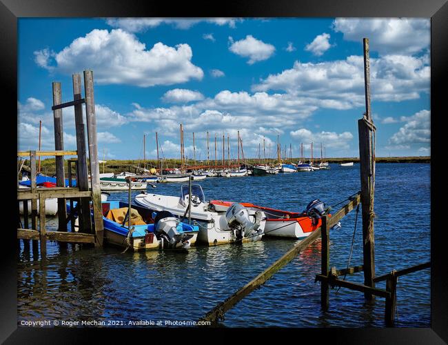 Tranquil Yacht Harbour Framed Print by Roger Mechan