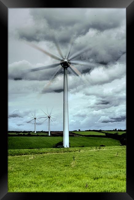 Wind Turbines Framed Print by Steve Purnell