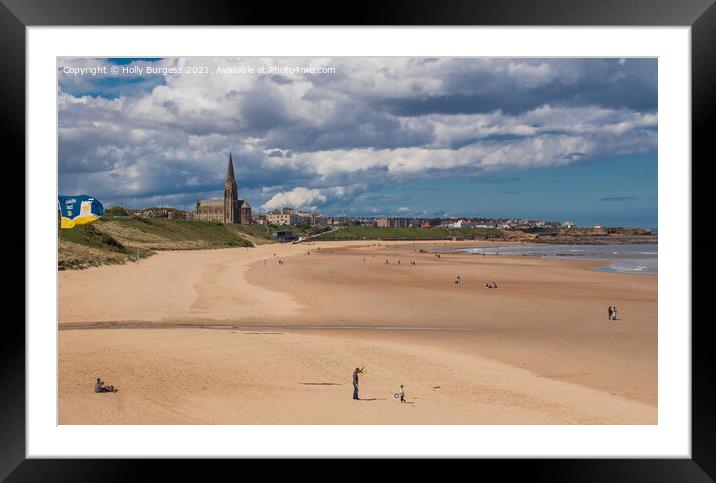 'Enchanting Long Sands: A Timeless Coastal Retreat Framed Mounted Print by Holly Burgess