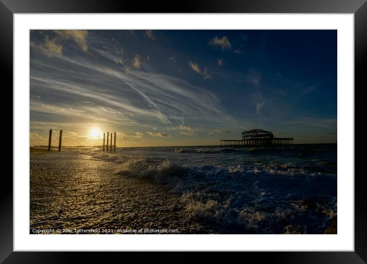 Brighton sunrise Framed Mounted Print by Julie Tattersfield