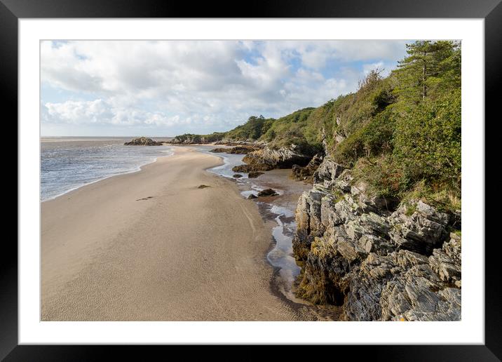 Borth-y-Gest coast line Framed Mounted Print by Jason Wells