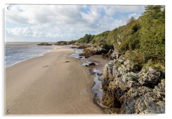 Borth-y-Gest coast line Acrylic by Jason Wells