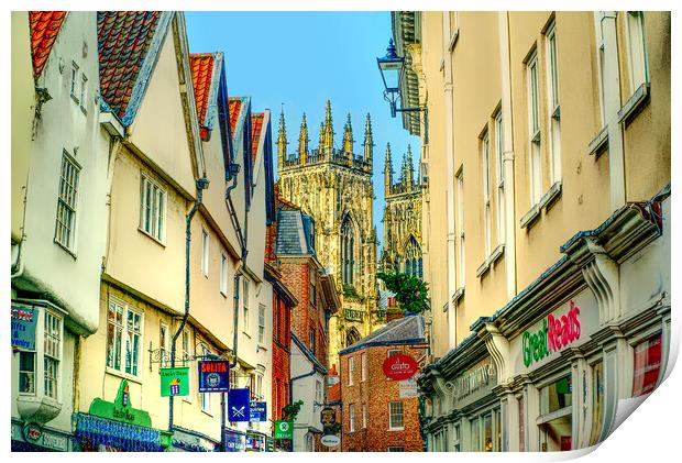 York Minster From Low Petergate Print by Alison Chambers