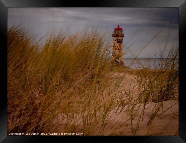 Point of Ayr Lighthouse Framed Print by Lee Sutton