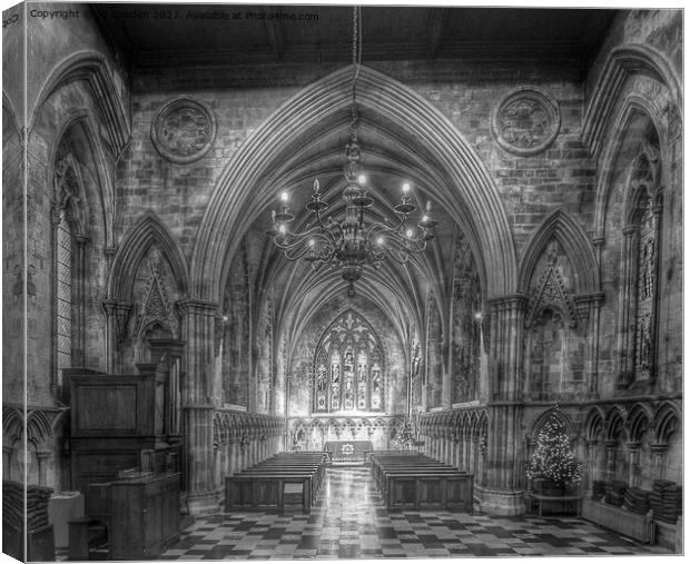 Inside the Cathedral Canvas Print by Jo Sowden
