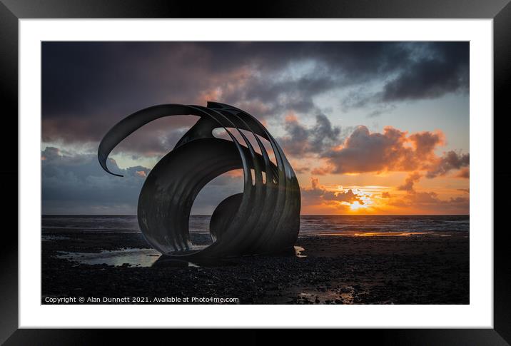 Sunset at Mary's Shell Framed Mounted Print by Alan Dunnett