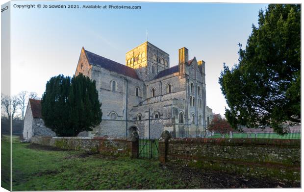 Hospital of St Cross Church, Winchester Canvas Print by Jo Sowden