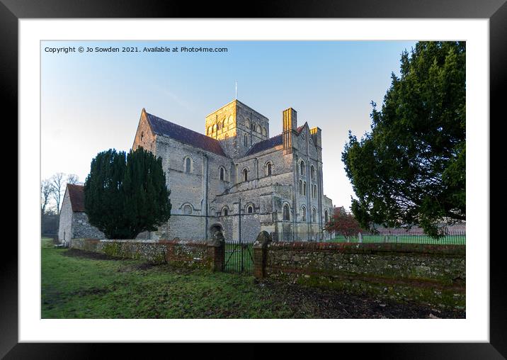 Hospital of St Cross Church, Winchester Framed Mounted Print by Jo Sowden