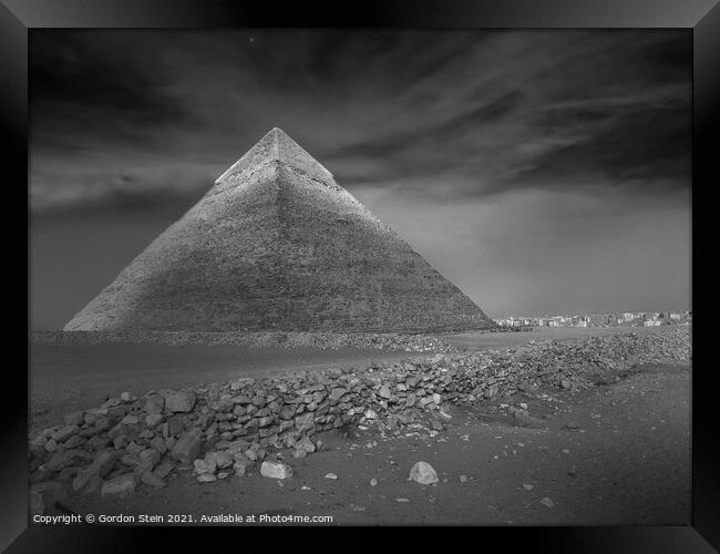 Pyramid Series: Khafre at Dusk Framed Print by Gordon Stein