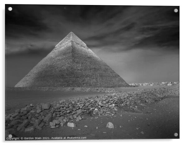 Pyramid Series: Khafre at Dusk Acrylic by Gordon Stein