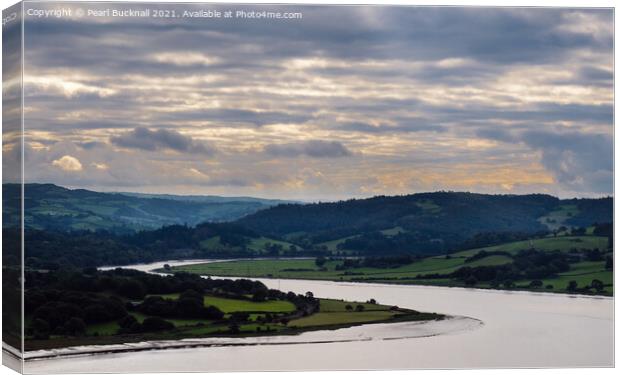 Afon Conwy River Valley Wales Canvas Print by Pearl Bucknall