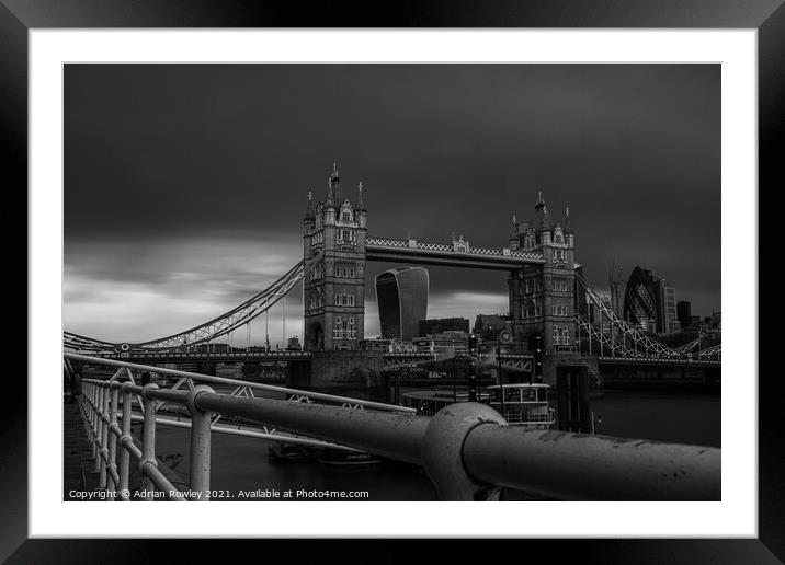 Dark and Gloomy in London Framed Mounted Print by Adrian Rowley