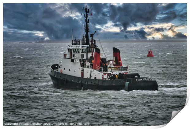 Battling the Storm Print by Roger Mechan