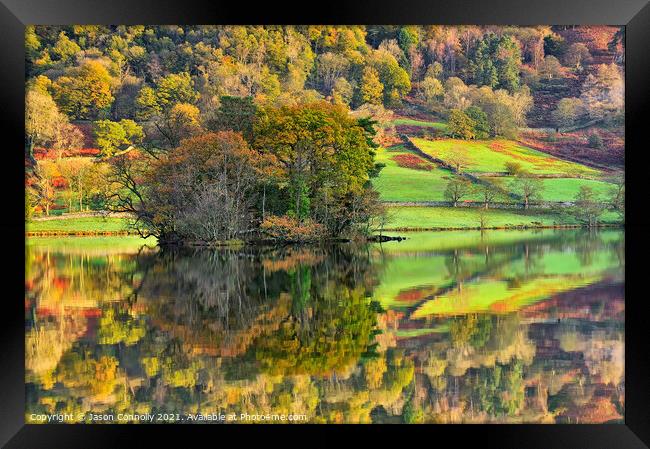 RydalWater In Reflection Framed Print by Jason Connolly