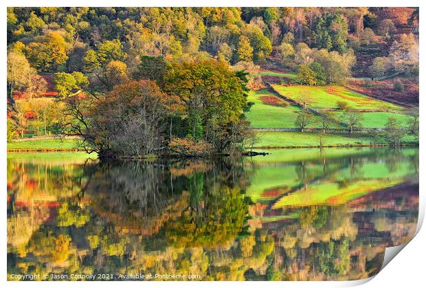 RydalWater In Reflection Print by Jason Connolly