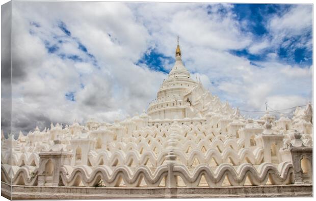 Hsinbyume Pagoda in Mandalay Mingun Myanmar Burma Canvas Print by Wilfried Strang