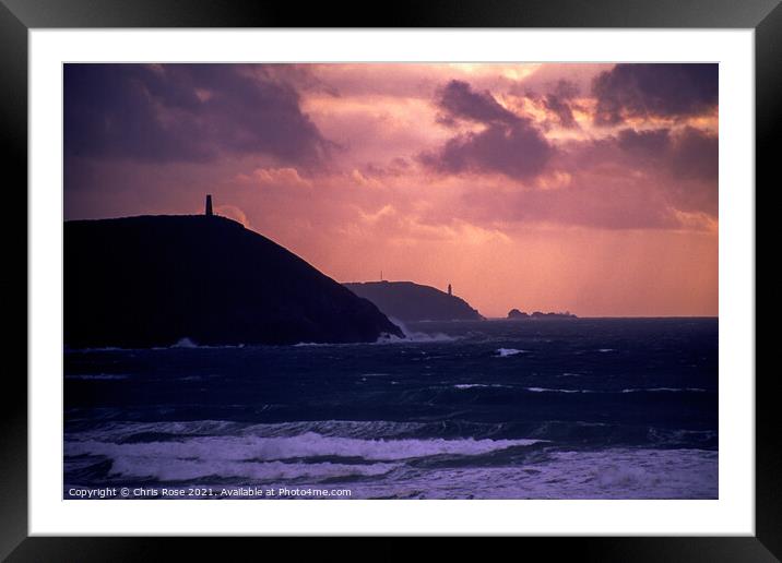 Stepper Point storm Framed Mounted Print by Chris Rose