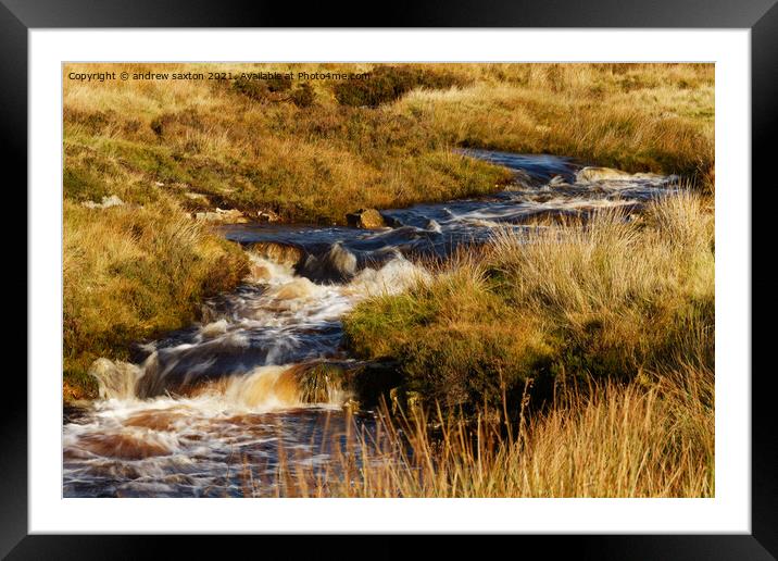 Outdoor water  Framed Mounted Print by andrew saxton