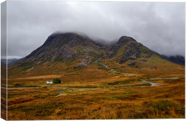 The Lonesome Cottage Glencoe Canvas Print by Tony Bishop