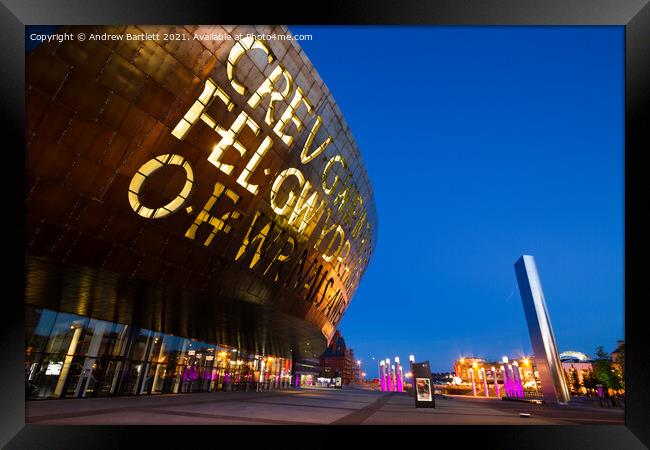 Wales Millennium Centre at Cardiff Bay, Wales, UK Framed Print by Andrew Bartlett