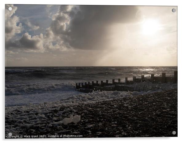 Foaming Sussex Sea Acrylic by Mark Ward