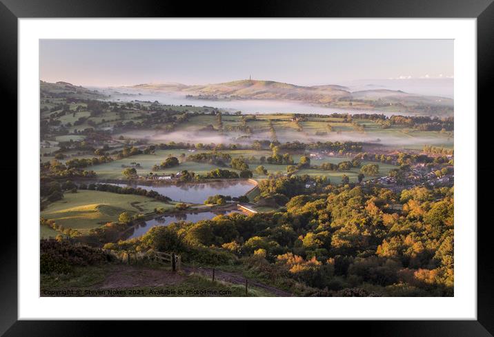 Misty Sunrise Over Croker Hill Framed Mounted Print by Steven Nokes