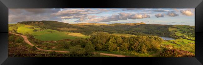 Majestic Peak District Panorama Framed Print by Steven Nokes