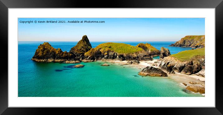 Kynance cove cornwall Framed Mounted Print by Kevin Britland