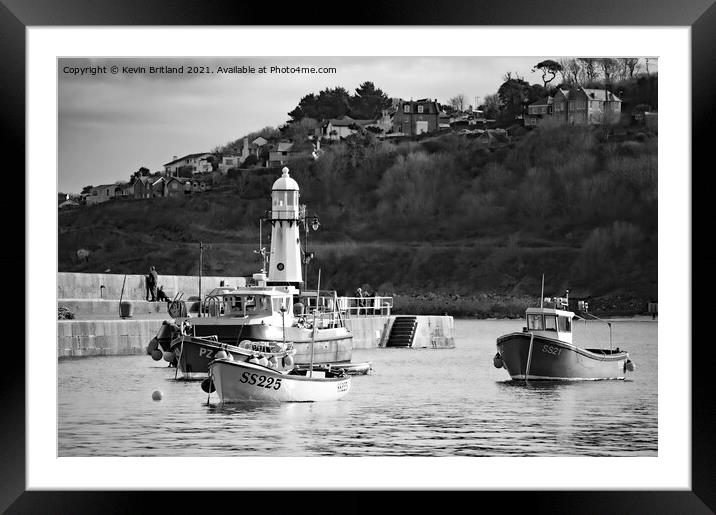 St ives harbour cornwall Framed Mounted Print by Kevin Britland
