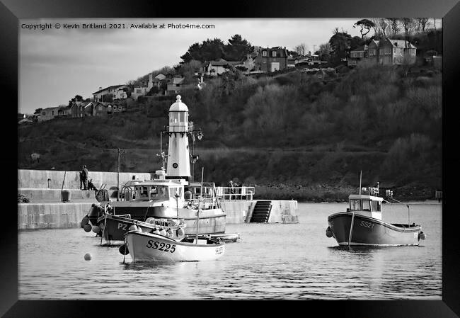 St ives harbour cornwall Framed Print by Kevin Britland