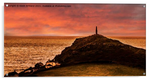 Cornish sunset Acrylic by Kevin Britland