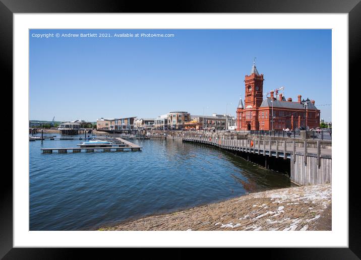 Sunny afternoon at Cardiff Bay Framed Mounted Print by Andrew Bartlett