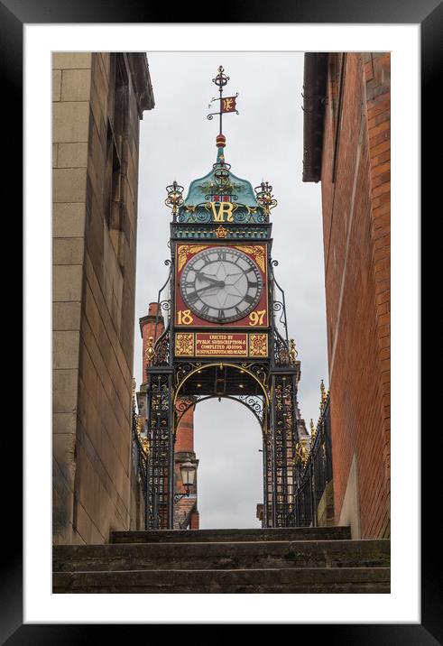 Steps leading up to Eastgate Clock Framed Mounted Print by Jason Wells