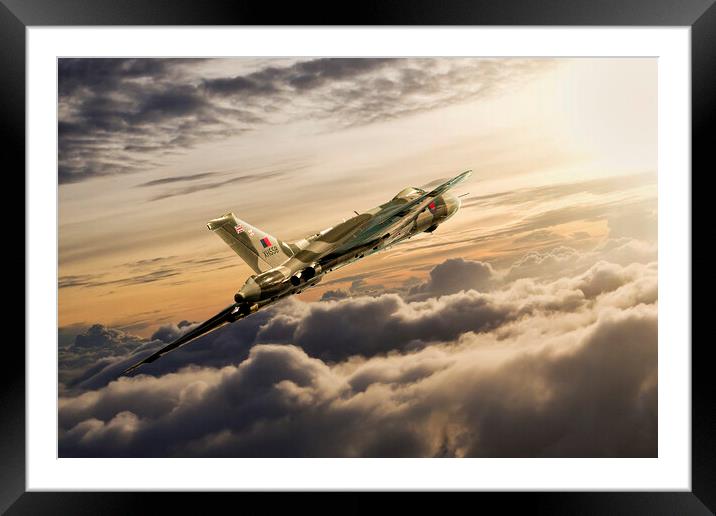 Vulcan Bomber Golden Hour Framed Mounted Print by J Biggadike