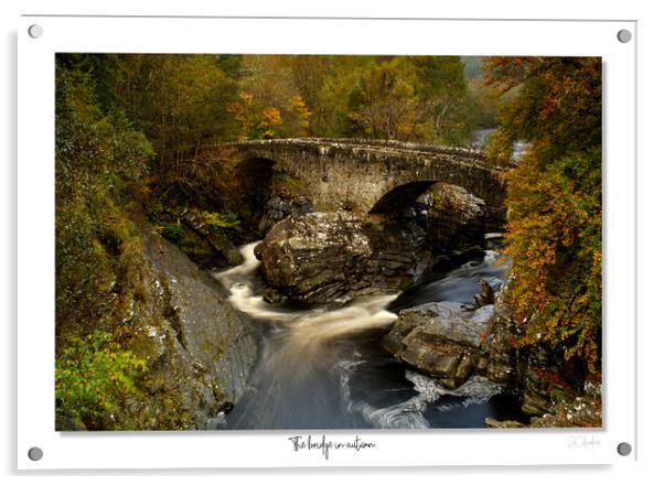 The bridge in  autumn Acrylic by JC studios LRPS ARPS