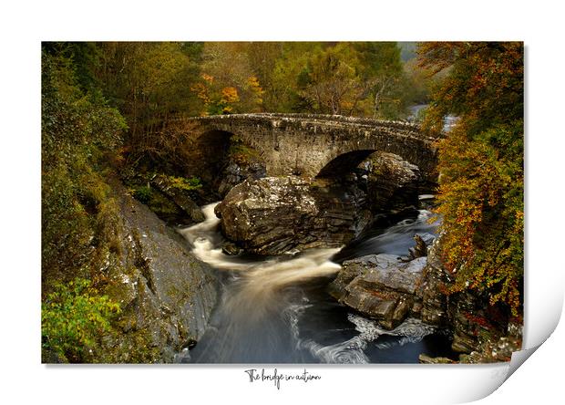 The bridge in  autumn Print by JC studios LRPS ARPS