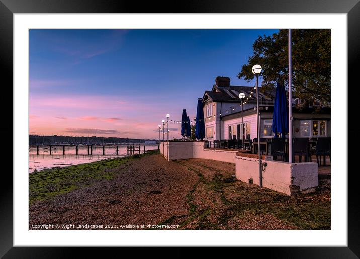 Folly Inn Sunset Isle Of Wight Framed Mounted Print by Wight Landscapes