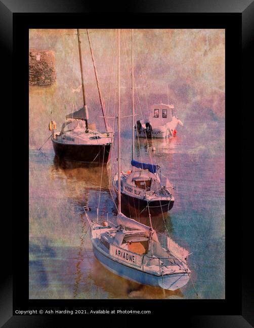 Ships and Boats Textured Art Framed Print by Ash Harding
