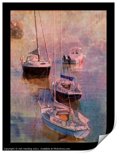 Ships and Boats Textured Art Print by Ash Harding